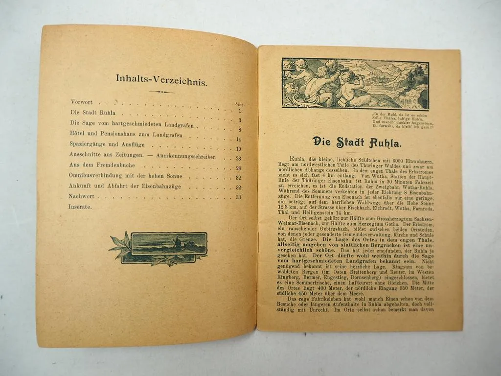 Reiseführer Ruhla in Thüringen Hotel zum Landgrafen 1903
