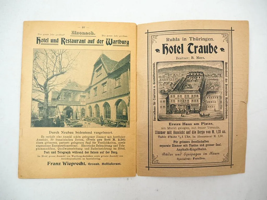 Reiseführer Ruhla in Thüringen Hotel zum Landgrafen 1903