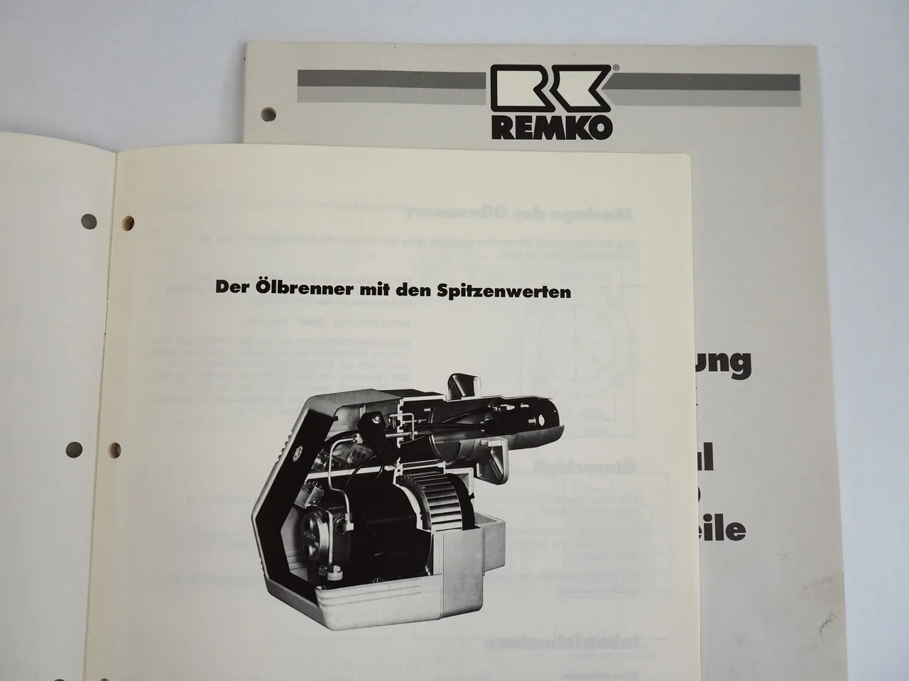Remko GLB OLB Gebläse Gas Öl Brenner Bedienungsanleitung Ersatzteilliste