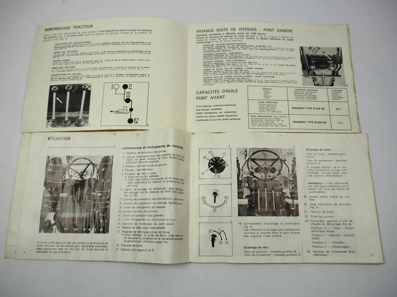 Renault 1151-4 Tracteur Guide D Utilisation et D´ Entretien