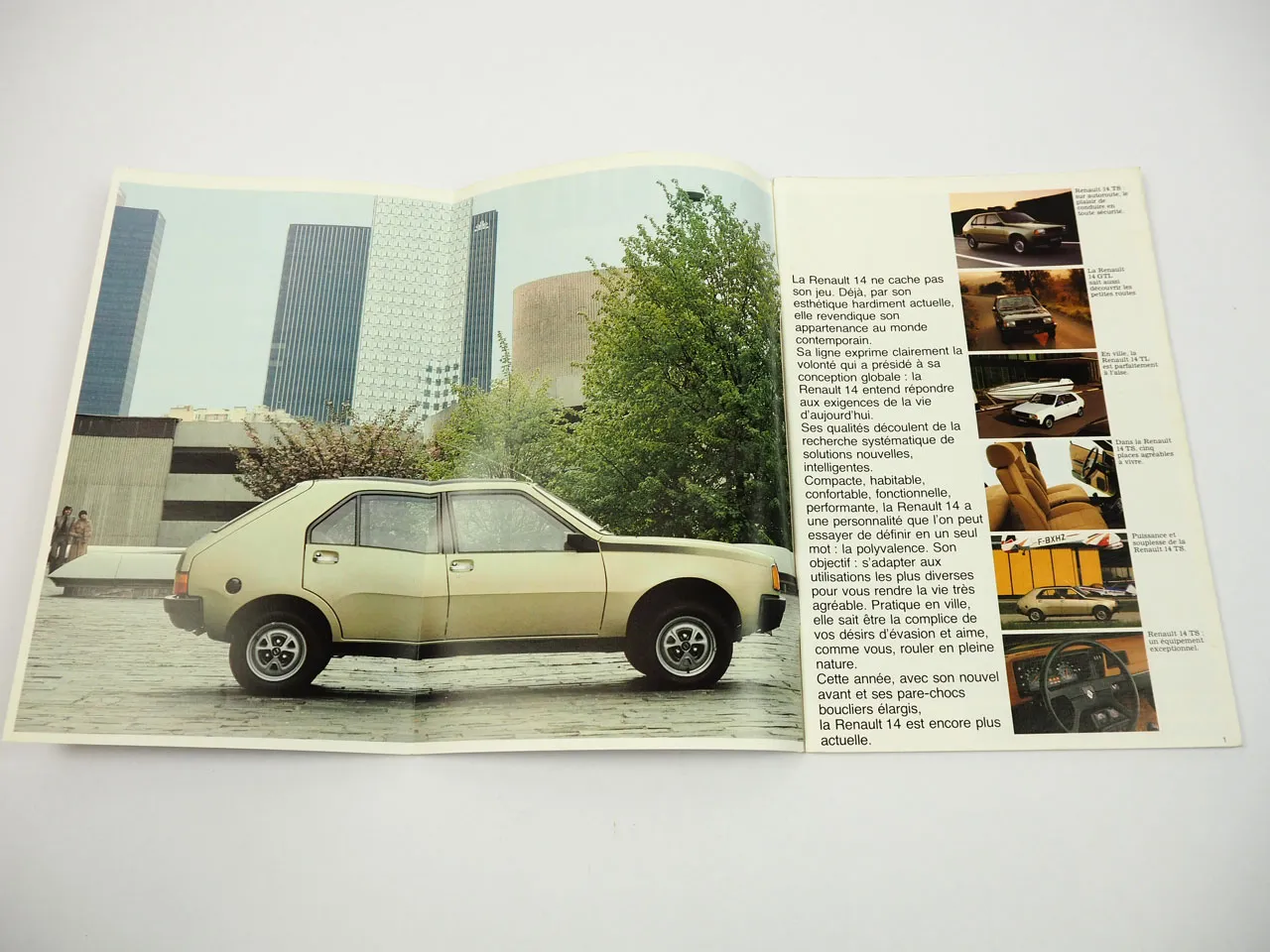 Renault 14 TL GTL TS PKW Prospekt 1970er Jahre in französisch