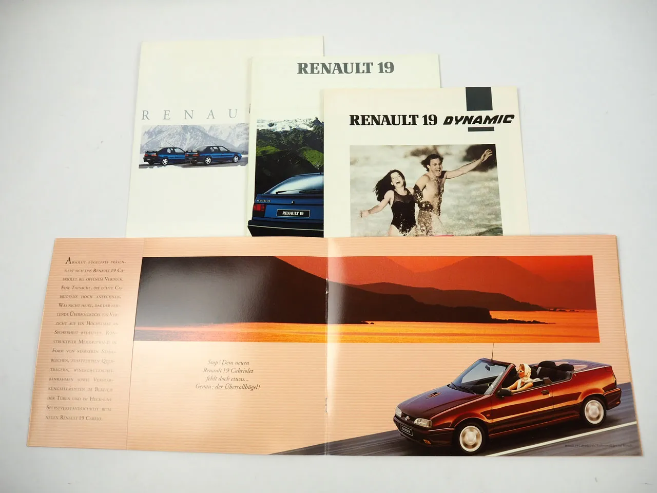 Renault 19 Dymanic Cabrio 4x Prospekt 1990/92