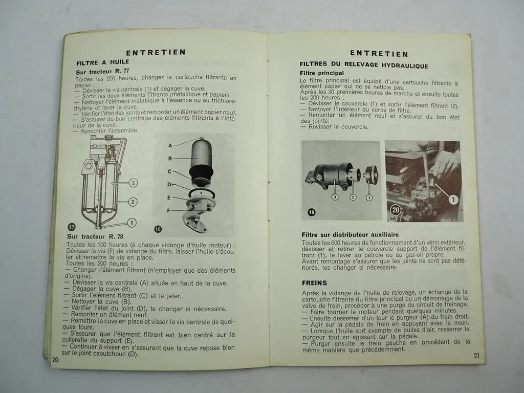 Renault 385 R77 R78 Traktor Betriebsanleitung Wartung Utilisation Entretien