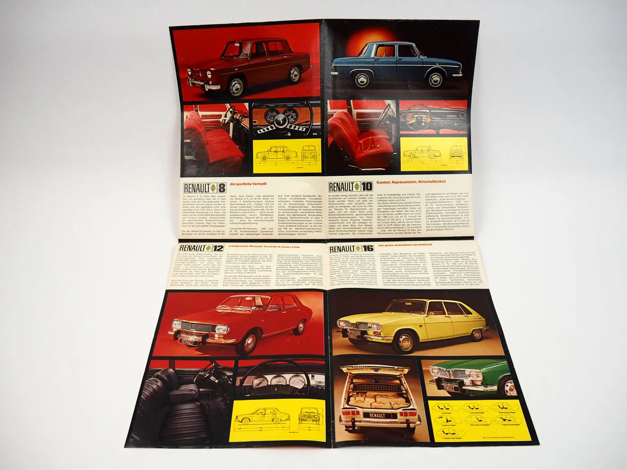 Renault 4 6 8 10 12 16 Programmübersicht PKW Prospekt 1971
