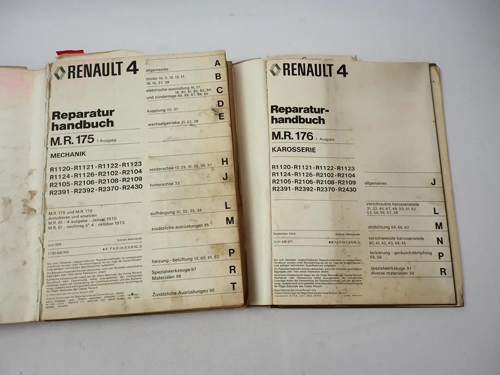Renault 4 Karosserie + Mechanik Werkstatthandbuch Reparaturanleitung ab 1967