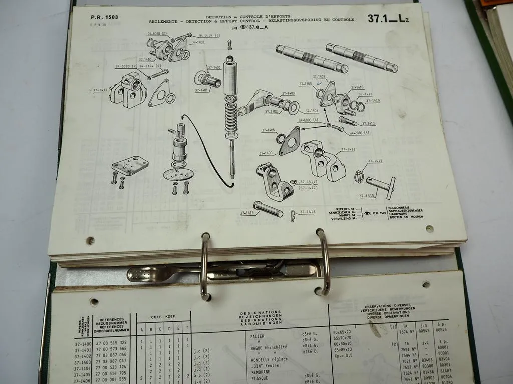 Renault 7591 - 7681 7594 7624 7644 - 7684 7622 7624 Ersatzteilkatalog 1974 - 85