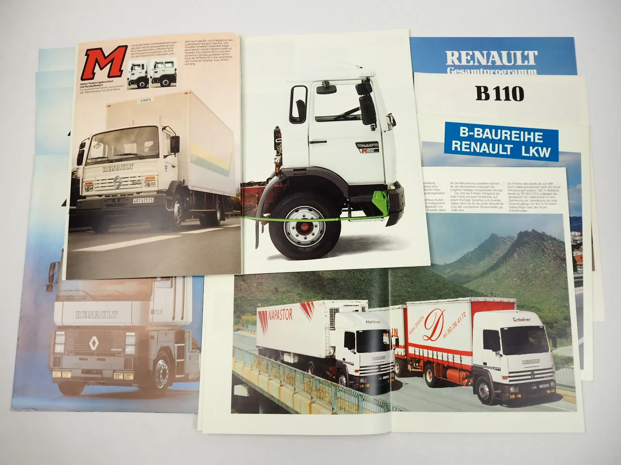 Renault AE380 AE500 M B R Baureihe LKW 10x Prospekt 1990/91