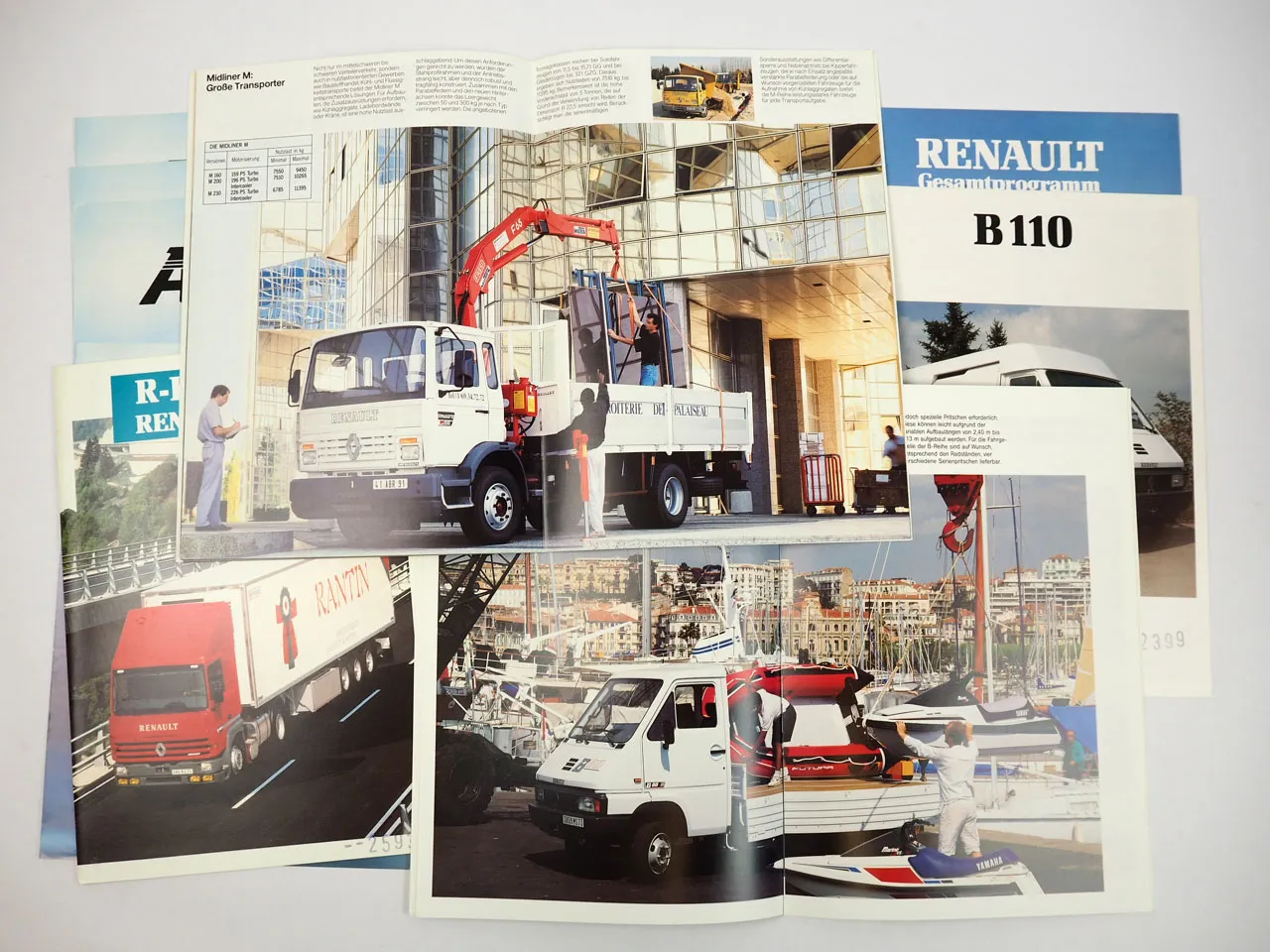 Renault AE380 AE500 M B R Baureihe LKW 10x Prospekt 1990/91
