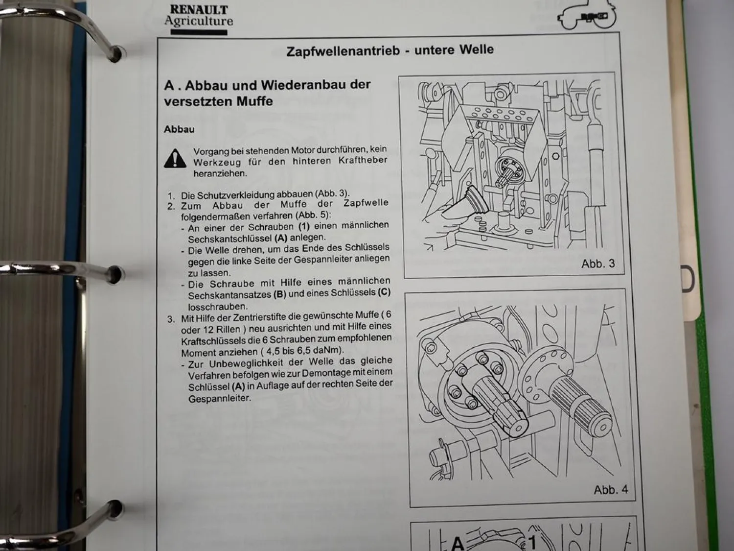 Renault Ares 540 550 610 620 630 Werkstatthandbuch Reparaturanleitung Kap. A - D