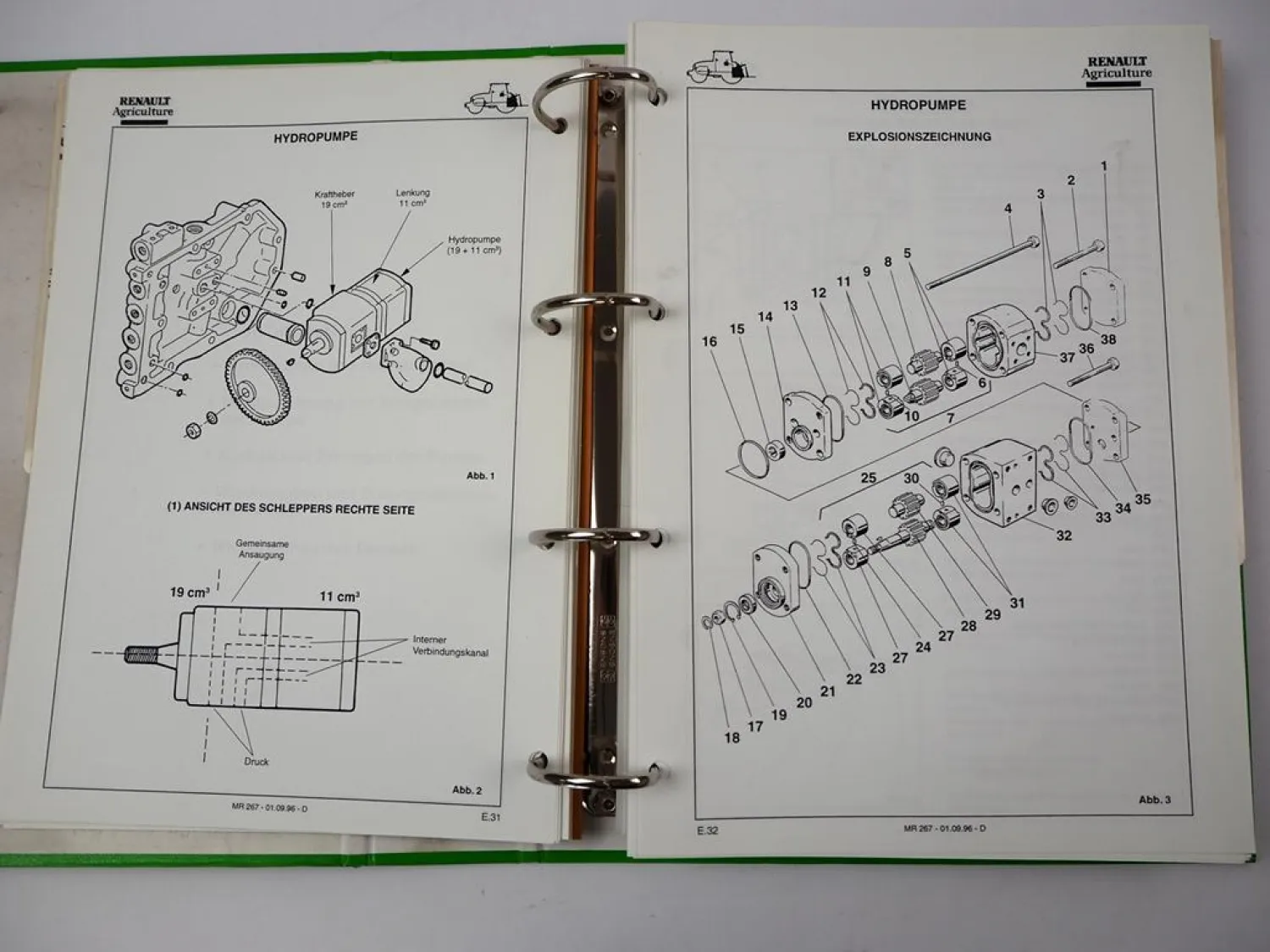 Renault Ares 610 620 630 Traktor Werkstatthandbuch Reparaturanleitung Kap. E - H