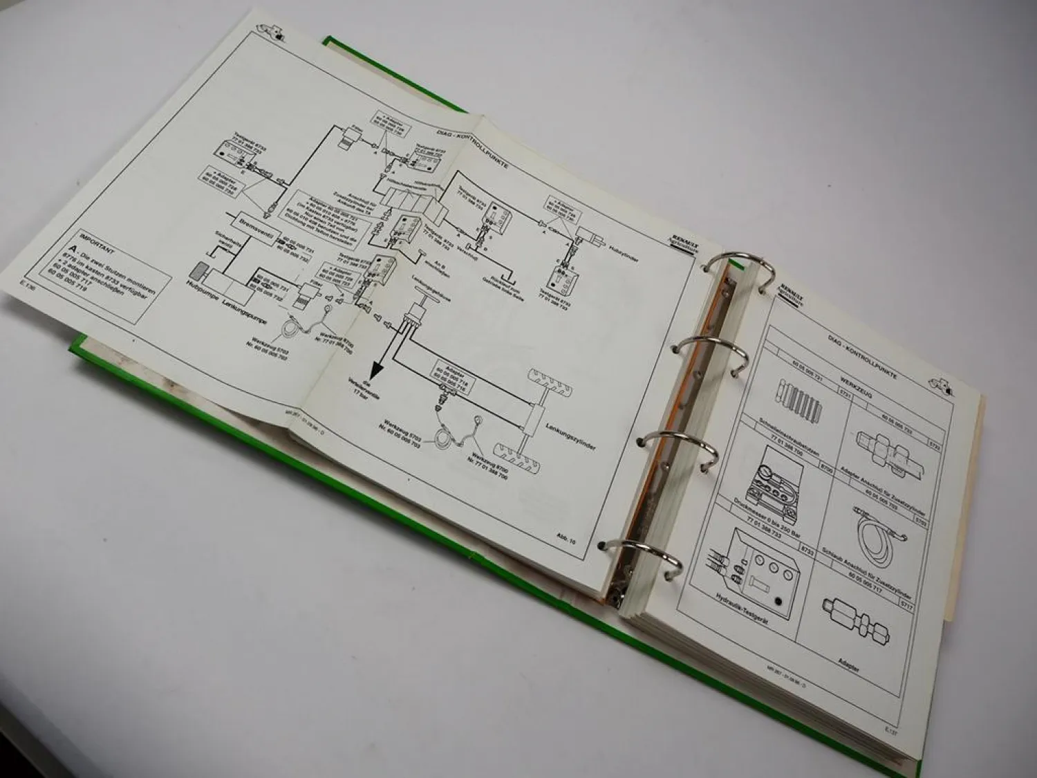 Renault Ares 610 620 630 Traktor Werkstatthandbuch Reparaturanleitung Kap. E - H