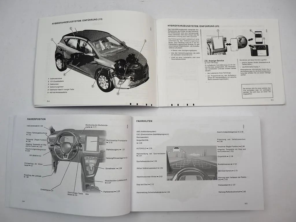 Renault Captur 2 + Plugin Hybrid Bedienungsanleitung Betriebsanleitung 2020