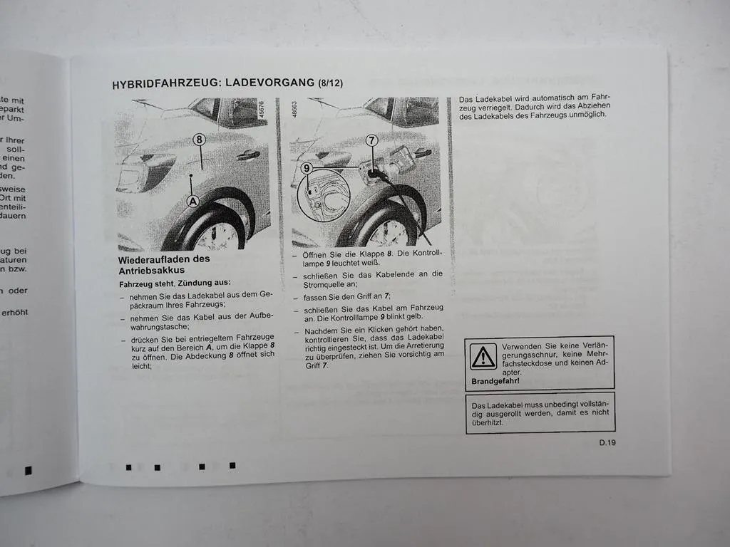 Renault Captur E Tech Plugin Hybrid Bedienungsanleitung Zusatz 2020
