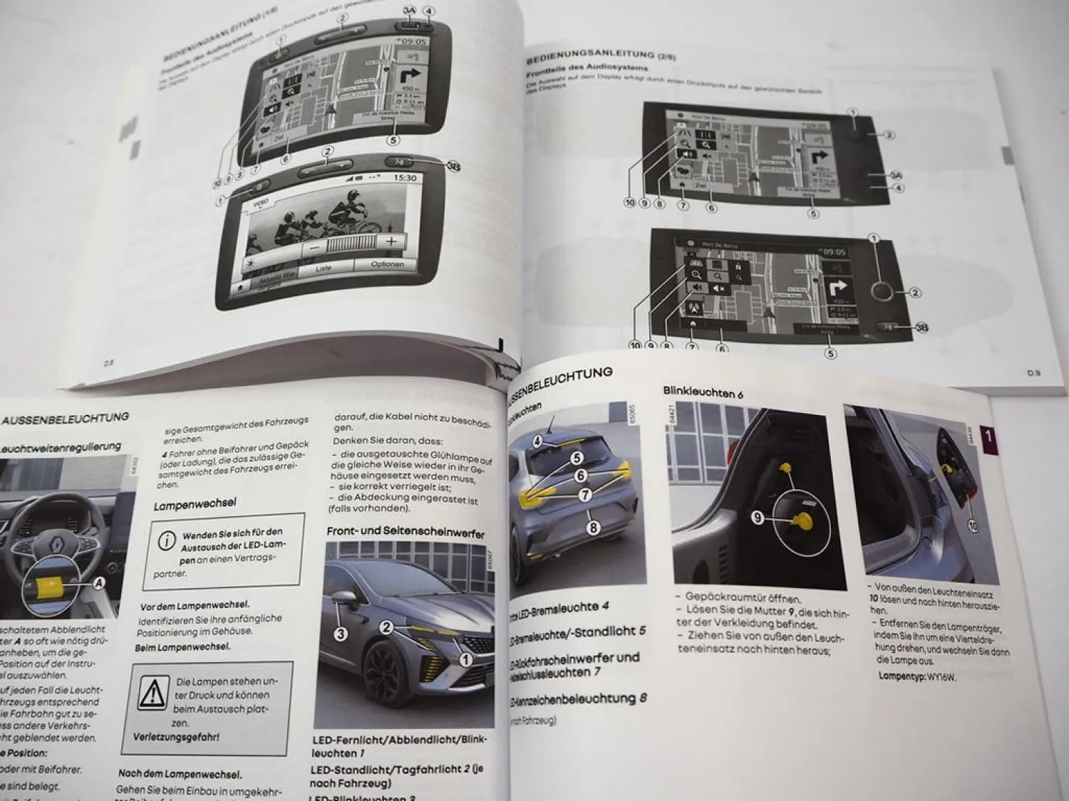 Renault Clio 5 Betriebsanleitung & Media NAV Evolution 2025 Bordbuch Deutsch
