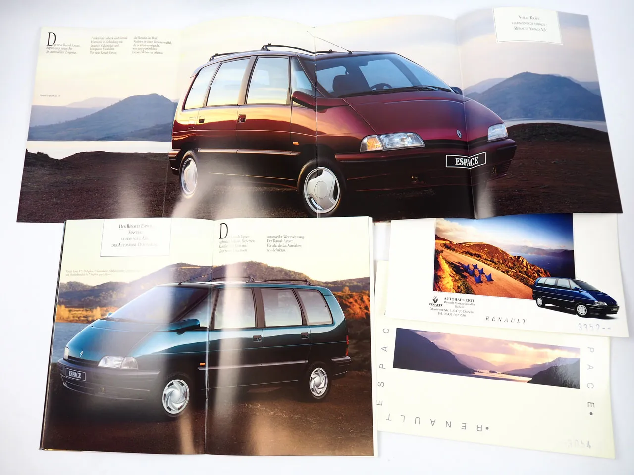 Renault Espace 5x Prospekt Preisliste 1990/94
