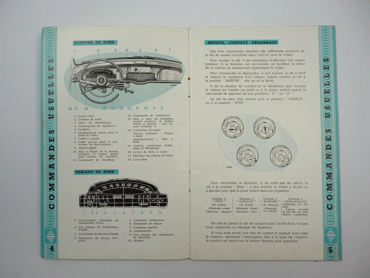 Renault Fregate Type R1104 Notice d entretien et conduite Betriebsanleitung ab 1957