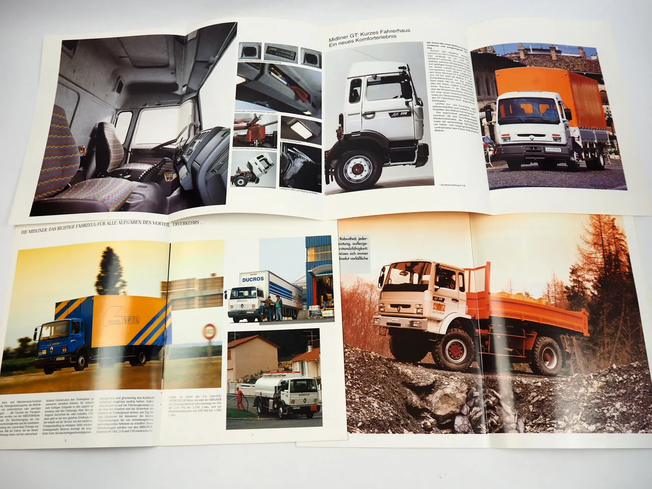Renault Midliner LKW 5x Prospekt 1993/98