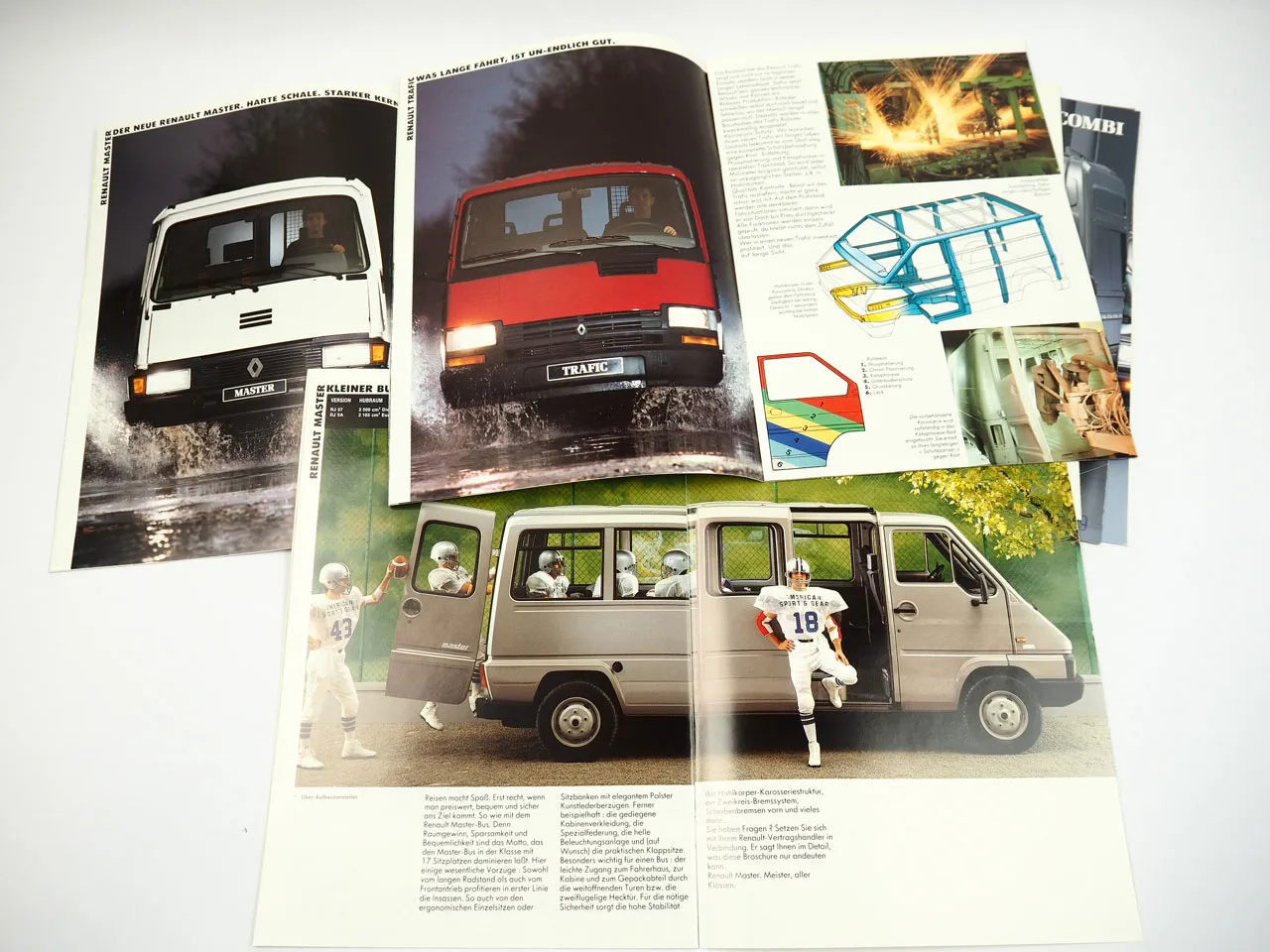 Renault Rapid Trafic Master Programmübersicht 8x Prospekt 1992/94