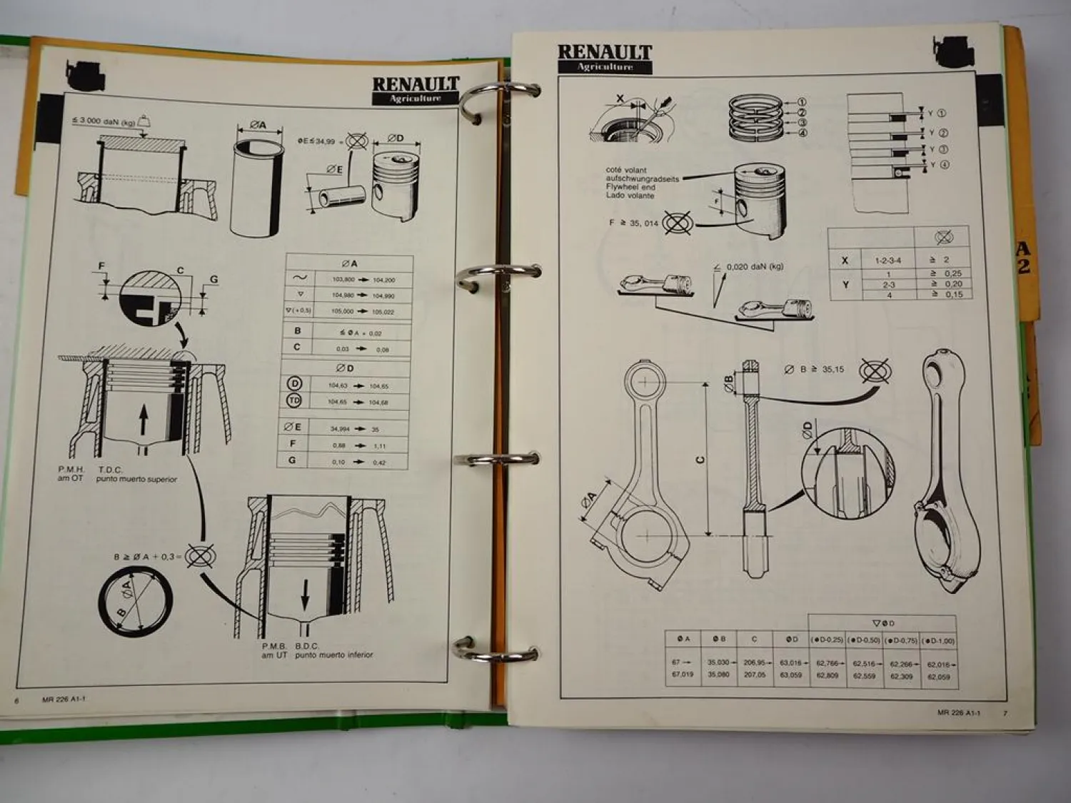 Renault Traktor Deutz & MWM Motor Werkstatthandbuch Reparaturanleitung MR226