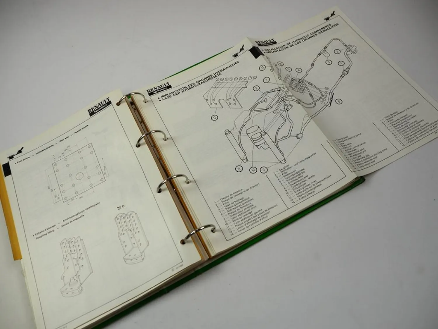 Renault Traktor Werkstatthandbuch Kenndaten Einstellmaße Reparaturanleitung