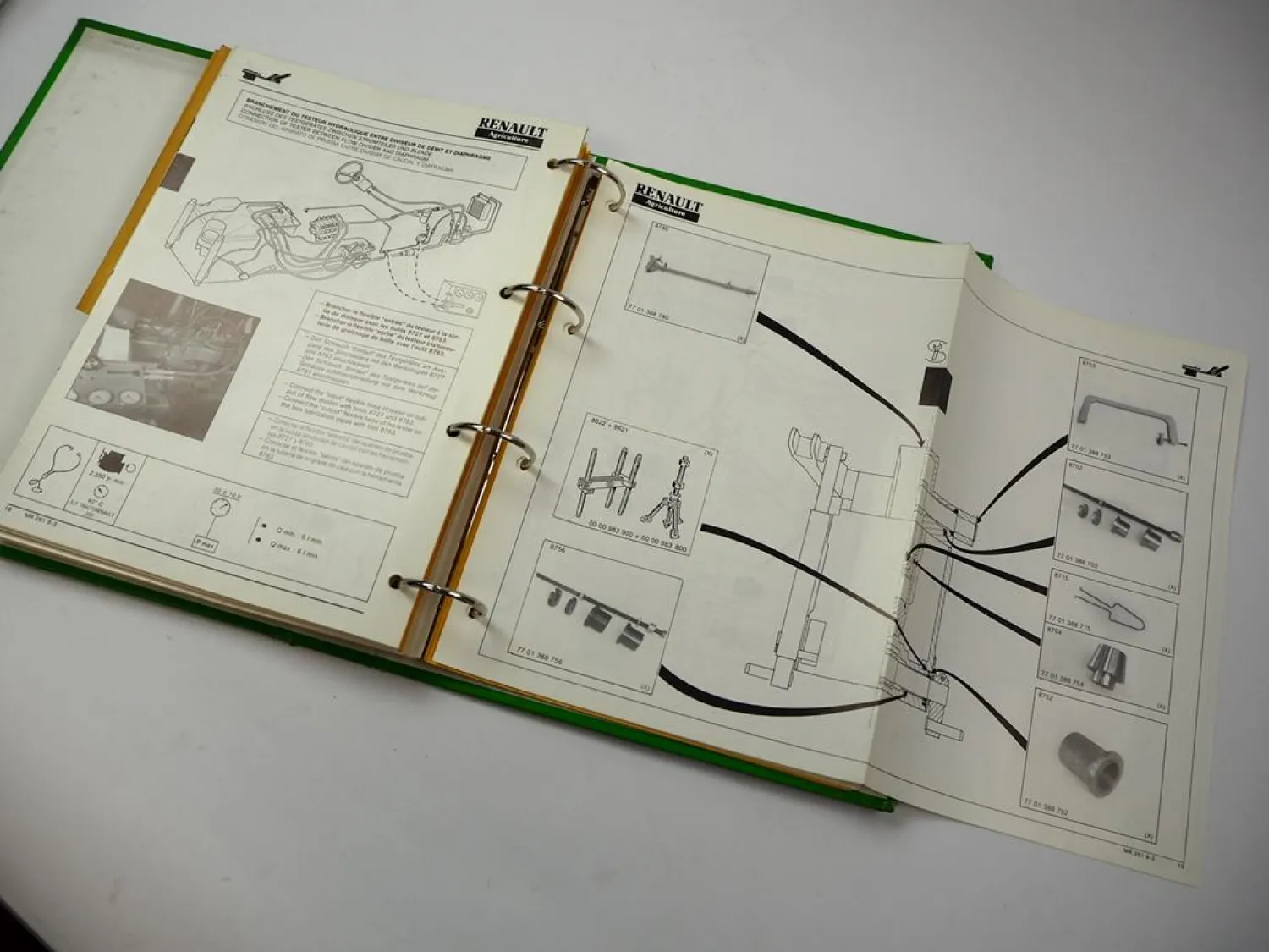 Renault Traktor Werkstatthandbuch Kenndaten Einstellmaße Reparaturanleitung