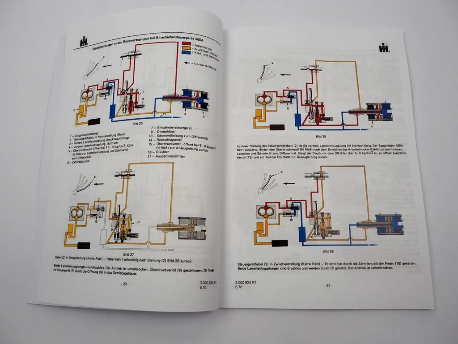 Reparaturanleitung IHC 523 624 724 3654 Werkstatthandbuch Getriebe 1970