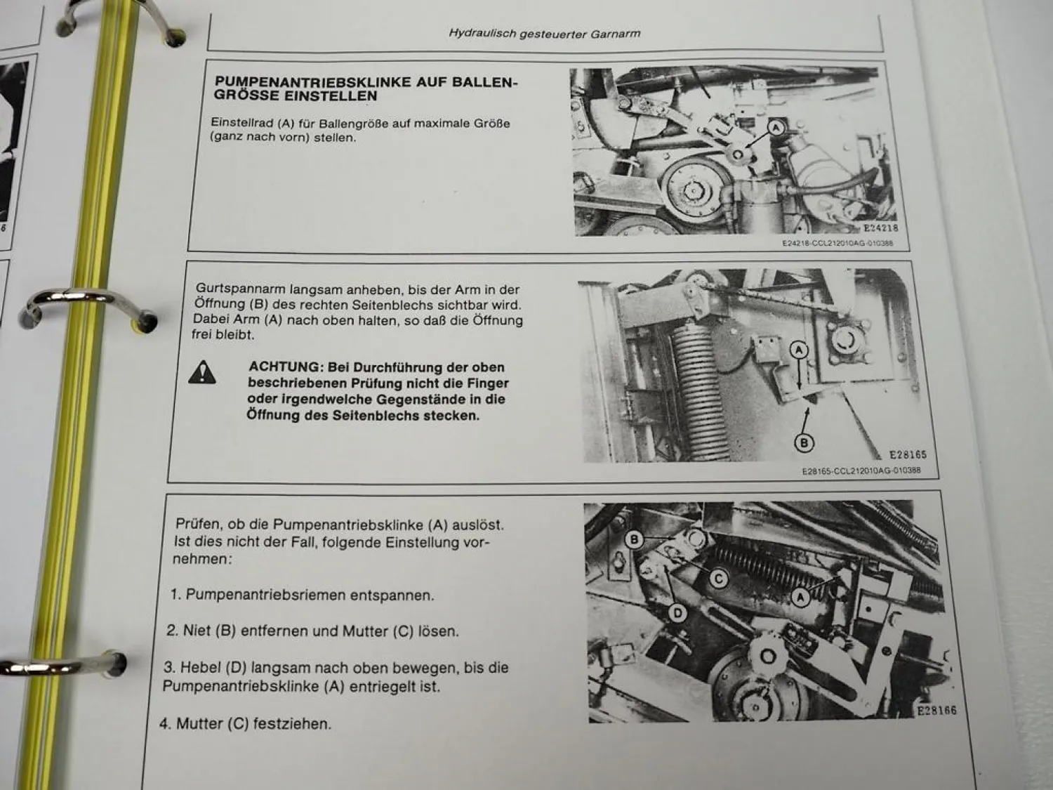 Reparaturanleitung John Deere 540 545 550 Rundballenpresse Werkstatthandbuch