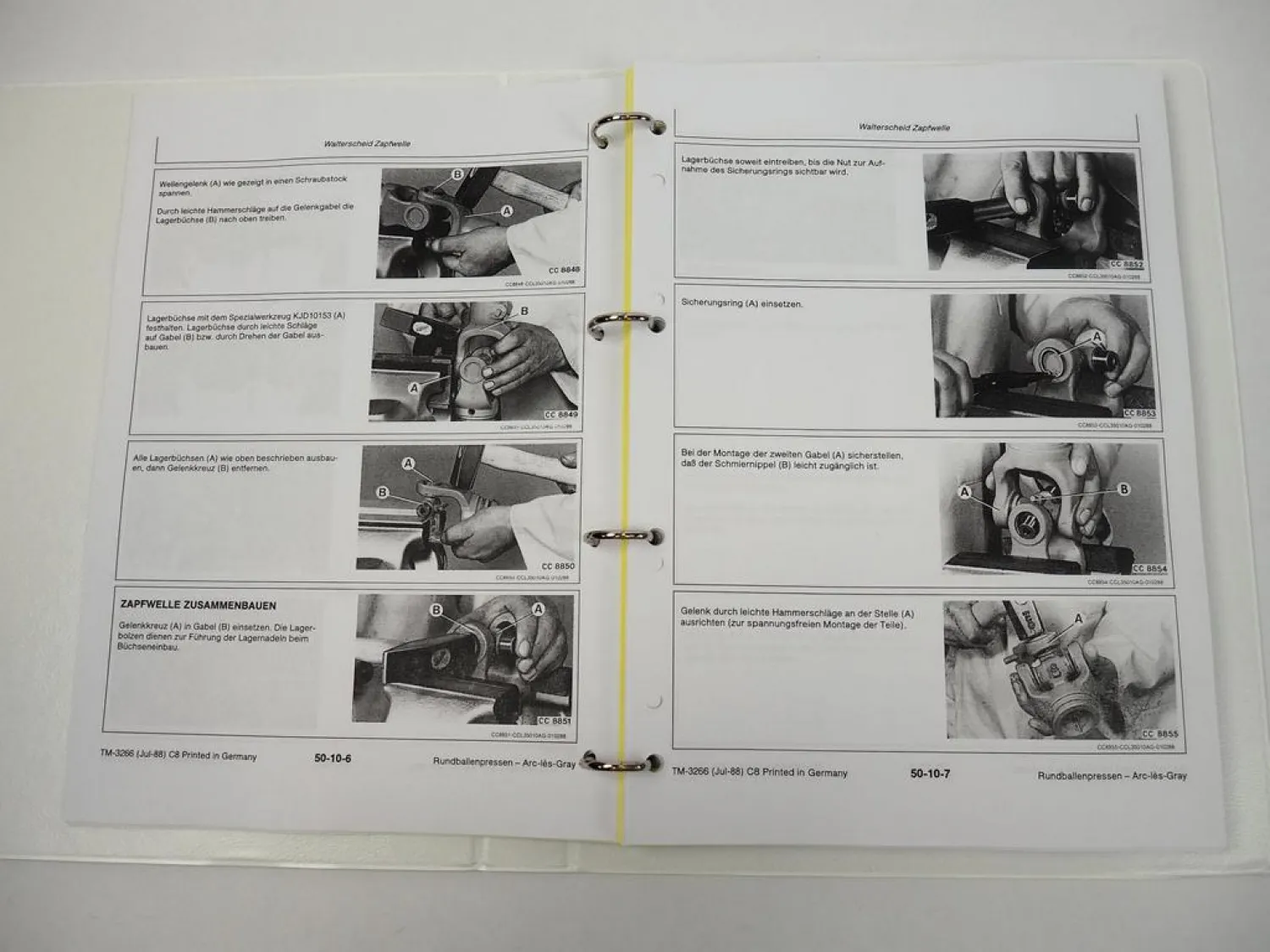 Reparaturanleitung John Deere 540 545 550 Rundballenpresse Werkstatthandbuch
