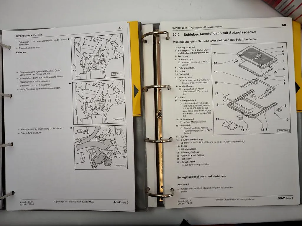 Reparaturanleitung Skoda Superb I 3U Werkstatthandbuch Reparaturleitfaden