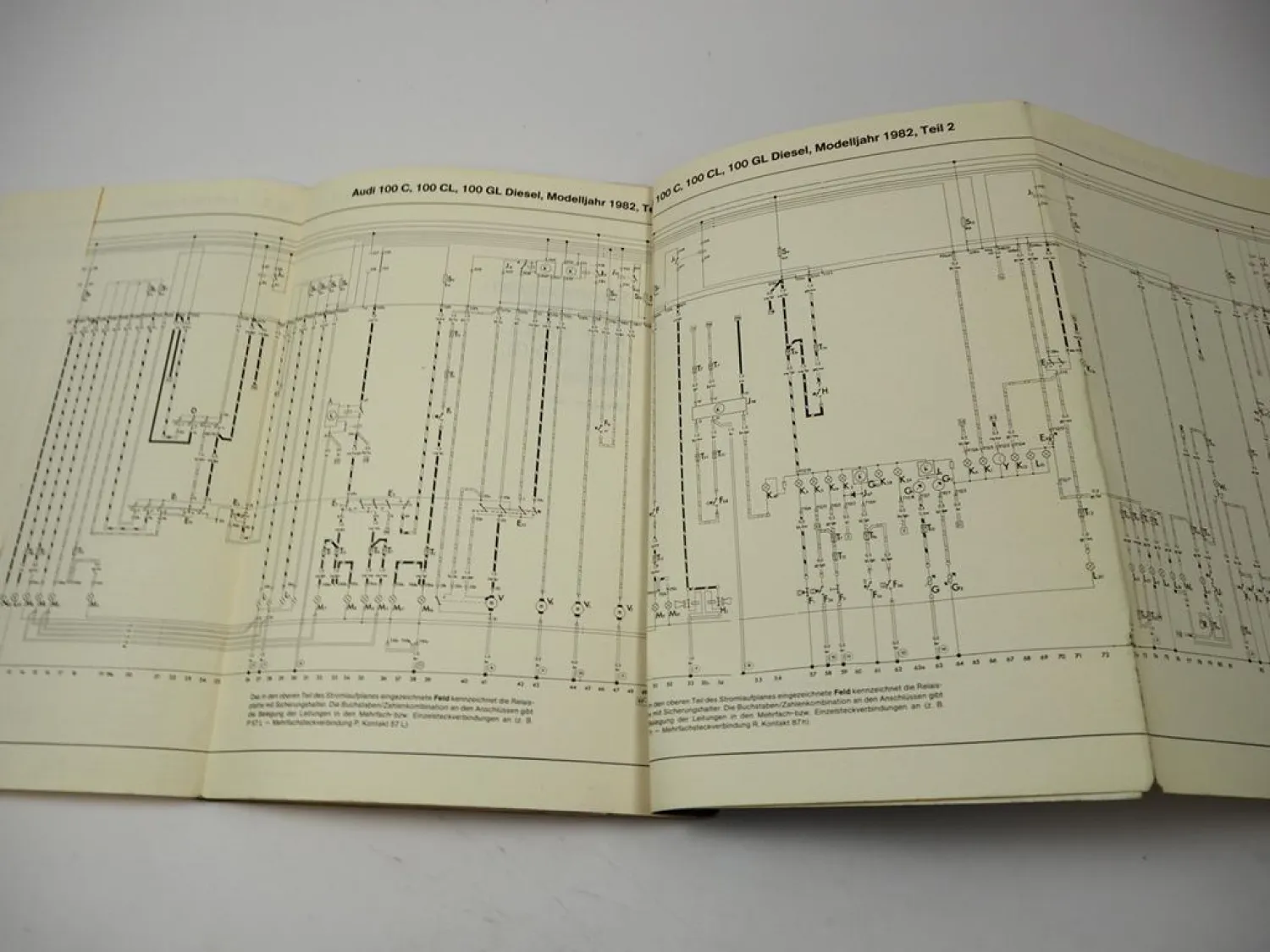 Reparaturleitfaden Audi 100 200 5T 5E Typ 44 1982 Stromlaufpläne Schaltplan
