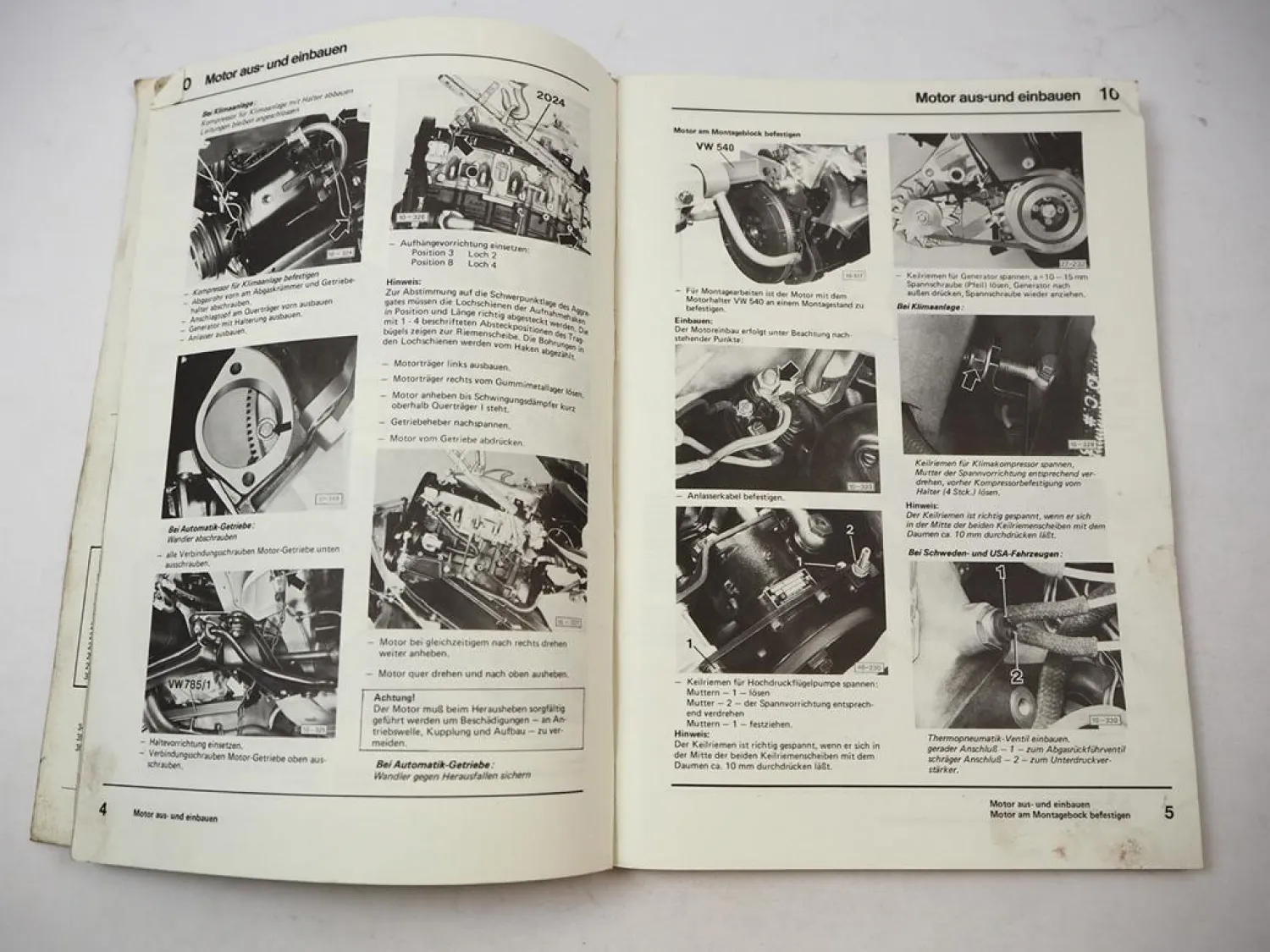 Reparaturleitfaden Audi 100 C2 Typ 43 2.2 l Einspritzmotor & K-Jetronic WC WE WG WD