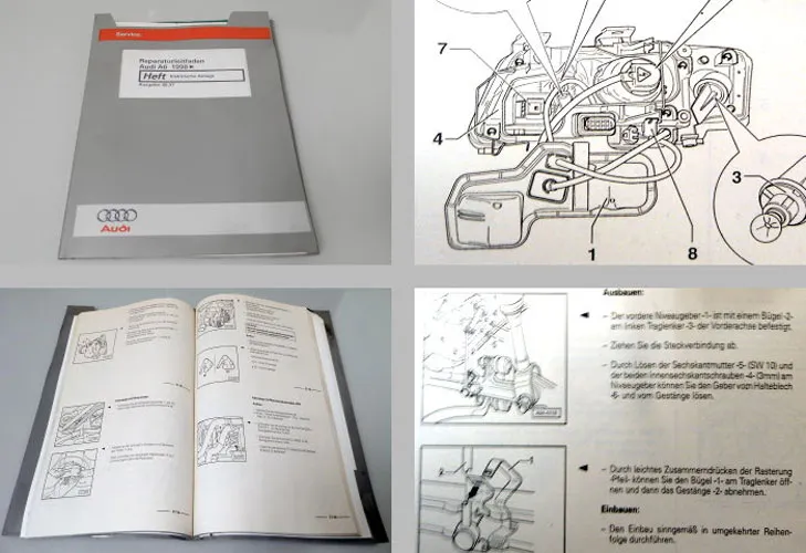 Reparaturleitfaden Audi A6 C5 Typ 4B Elektrische Anlage Heizung Klima Bremse ...