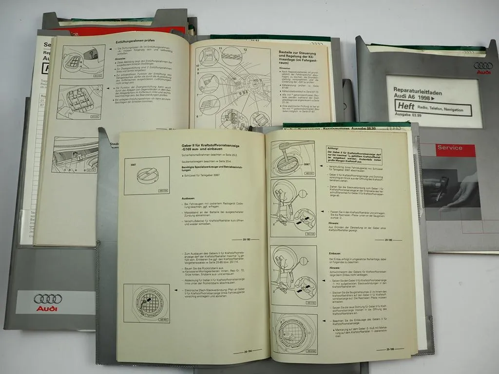 Reparaturleitfaden Audi A6 C5 Typ 4B Elektrische Anlage Heizung Klima Bremse ...
