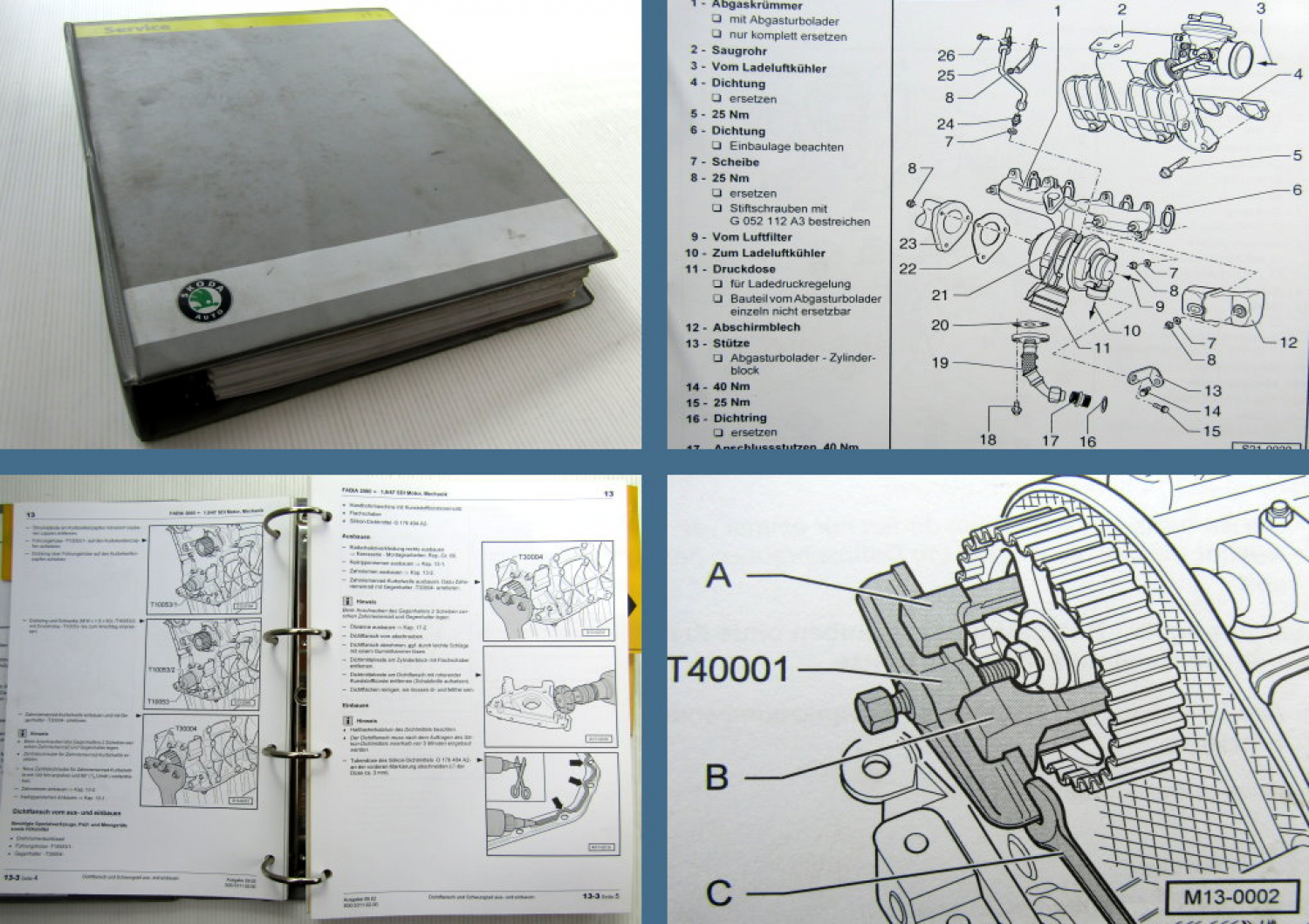 Reparaturleitfaden Skoda Fabia I Werkstatthandbuch 1,9 TDI SDI Motor ...