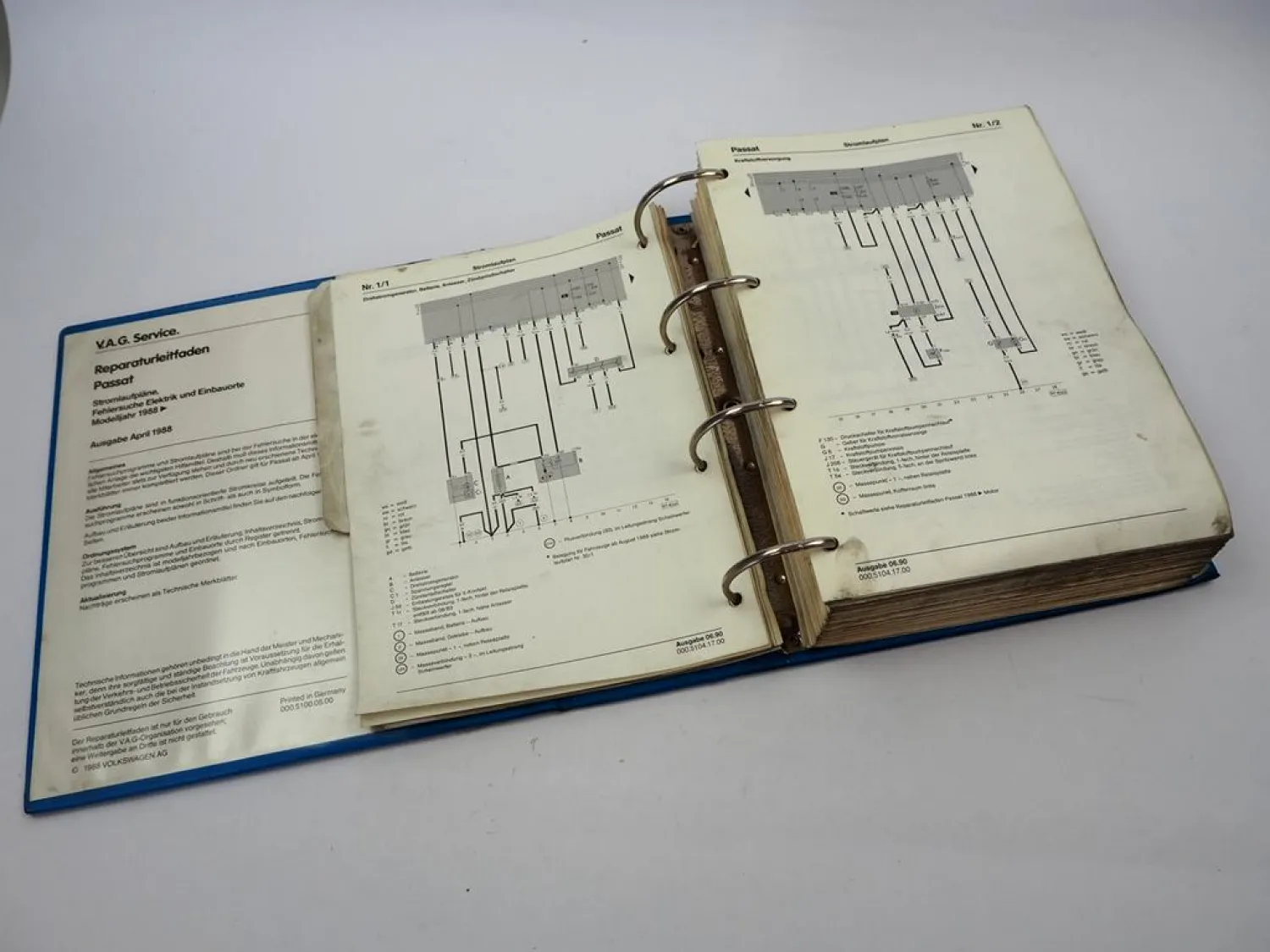Reparaturleitfaden Stromlaufpläne VW Passat B3 35i syncro G60 VR6 AAA 1988 -1994