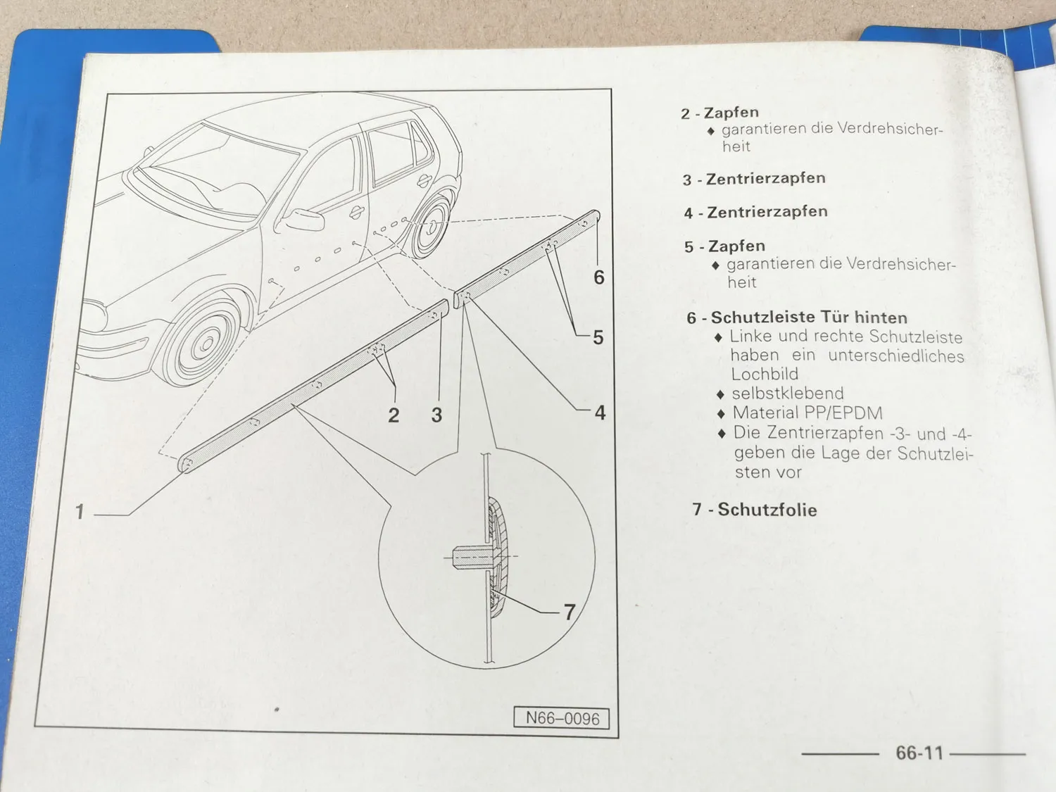 Reparaturleitfaden VW Golf 4 1J Karosserie außen Werkstatthandbuch ab 1998