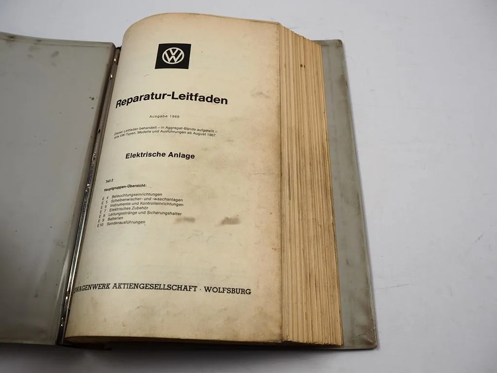 Reparaturleitfaden VW Käfer Bus T2 Typ 3 4 Werkstatthandbuch Elektrische Anlage