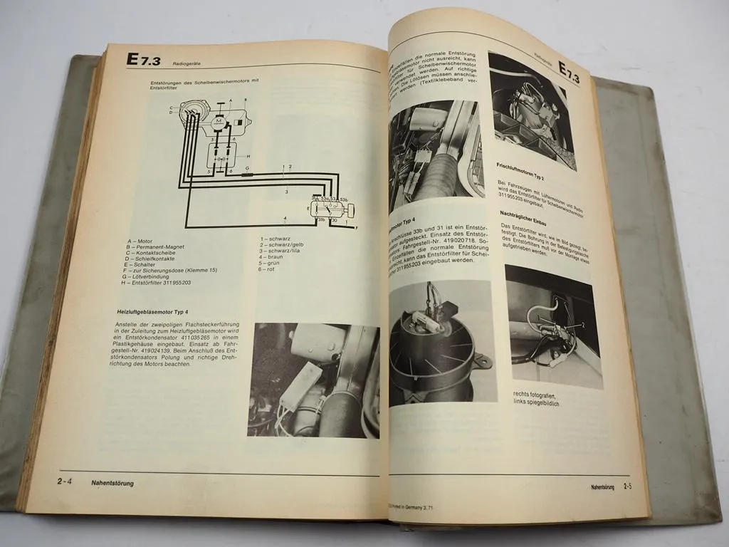 Reparaturleitfaden VW Käfer Bus T2 Typ 3 4 Werkstatthandbuch Elektrische Anlage