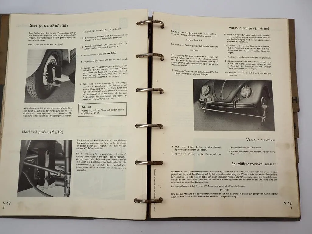 Reparaturleitfaden VW Käfer Typen 11 14 15 ab 1960 Werkstatthandbuch 1965