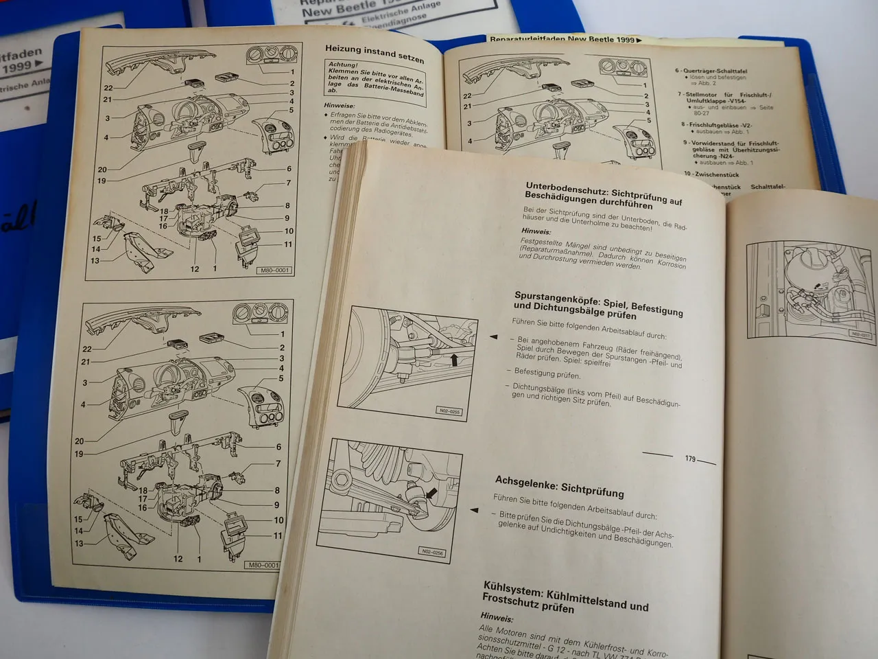 Reparaturleitfaden VW New Beetle 9C Heizung Klima Inspektion Elektrische Anlage