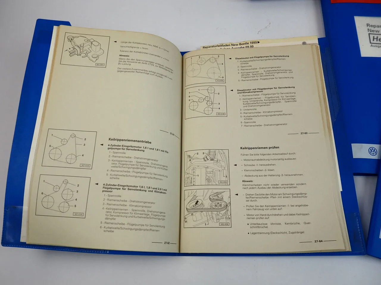 Reparaturleitfaden VW New Beetle 9C Heizung Klima Inspektion Elektrische Anlage