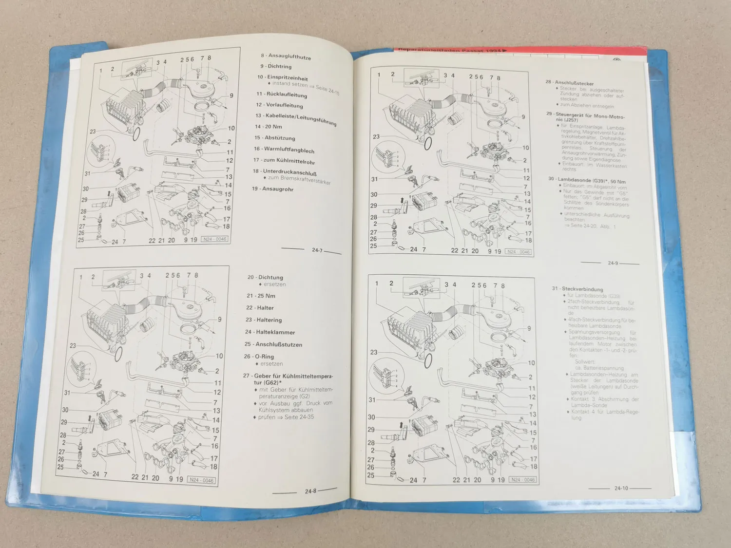 Reparaturleitfaden VW Passat B4 ab 1994 Monomotronic AAM ABS Typ 3A