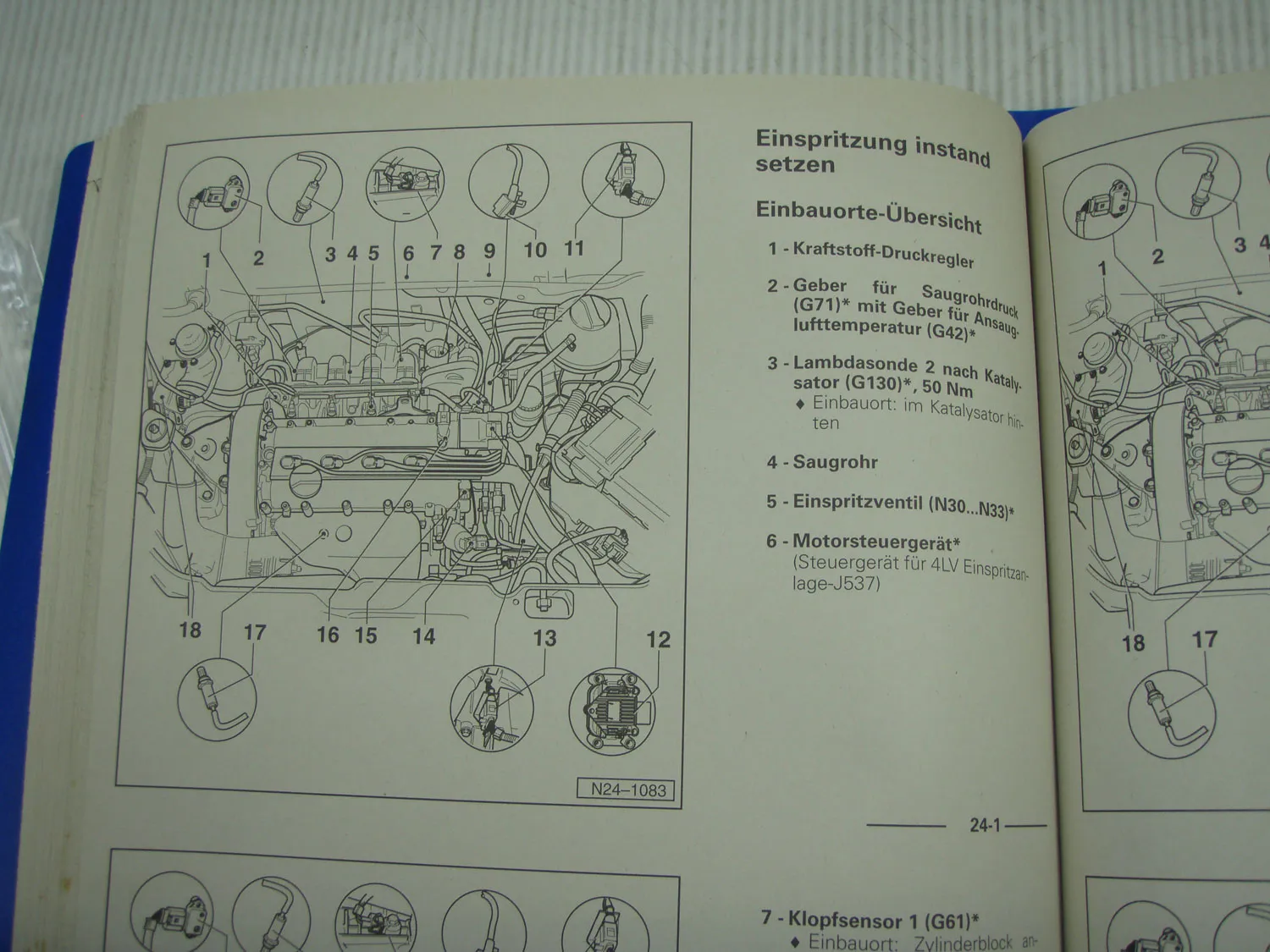 Reparaturleitfaden VW Polo 6N2 1,4l Einspritzanlage 4LV AUA AUB APE AQQ