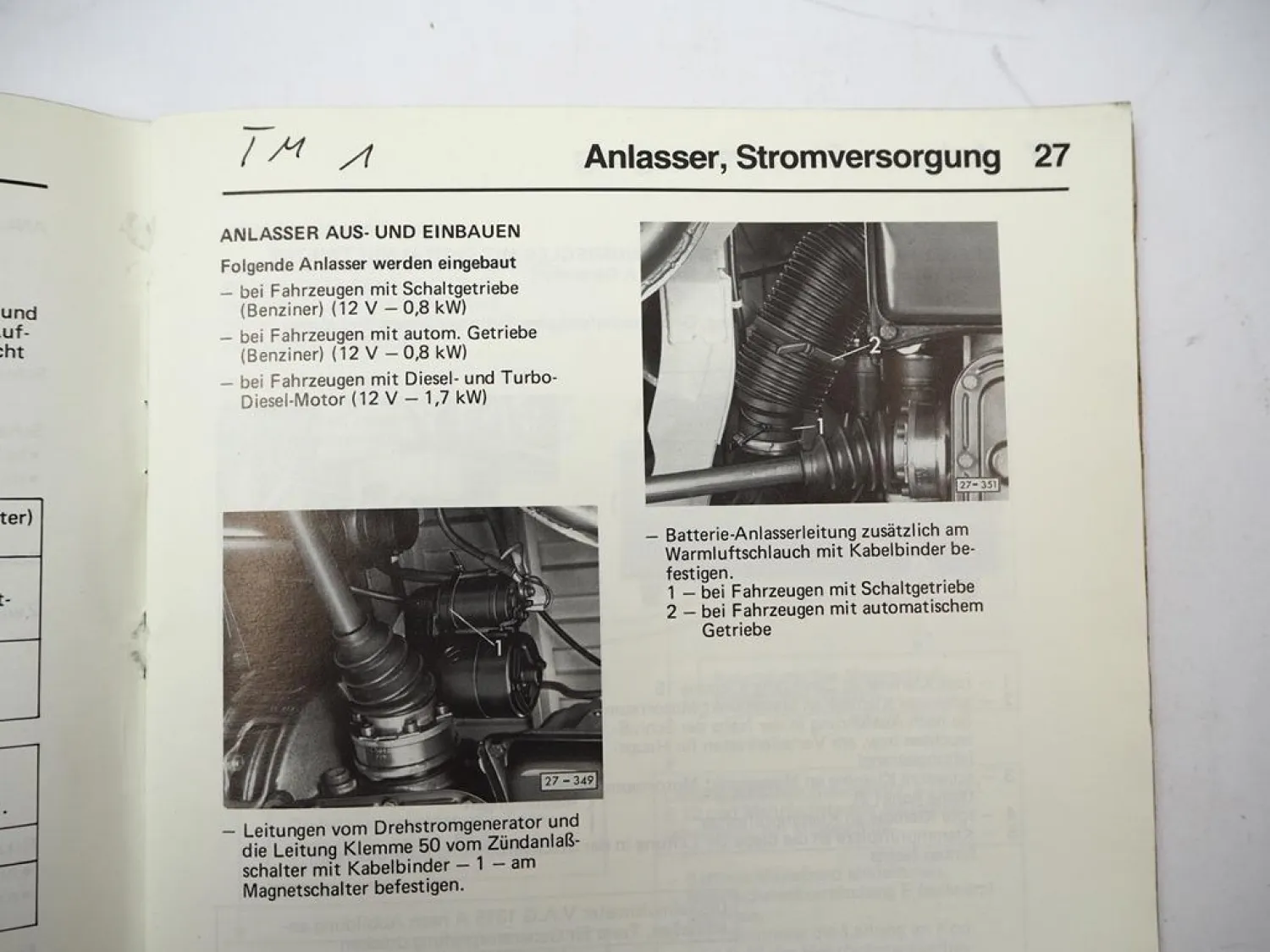 Reparaturleitfaden VW T3 Bus Werkstatthandbuch Elektrische Anlage Elektrik 1991 #1