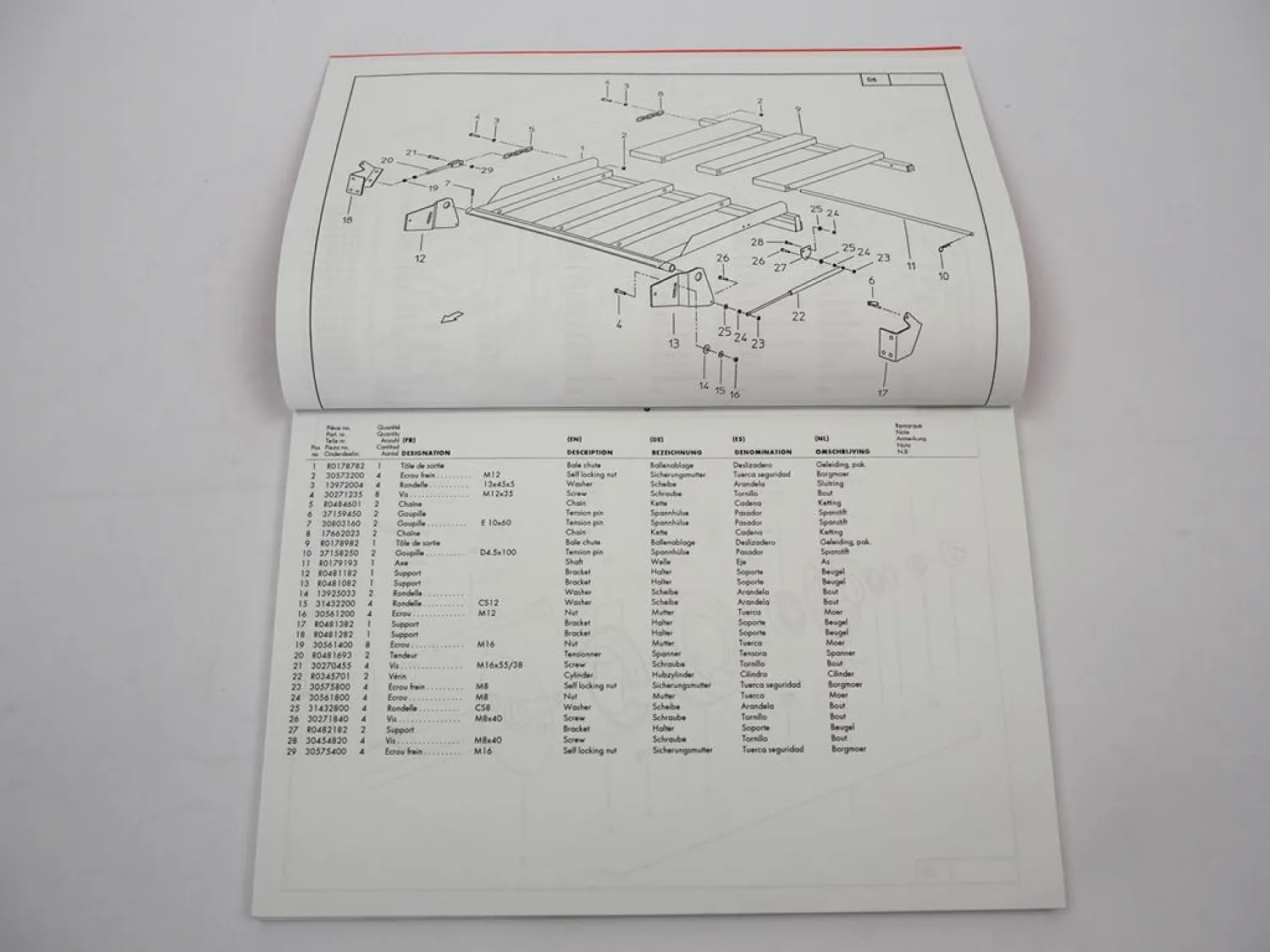 Rivierre Greenland Vario 12000 Rundballenpresse Ersatzteilliste Parts List 1997