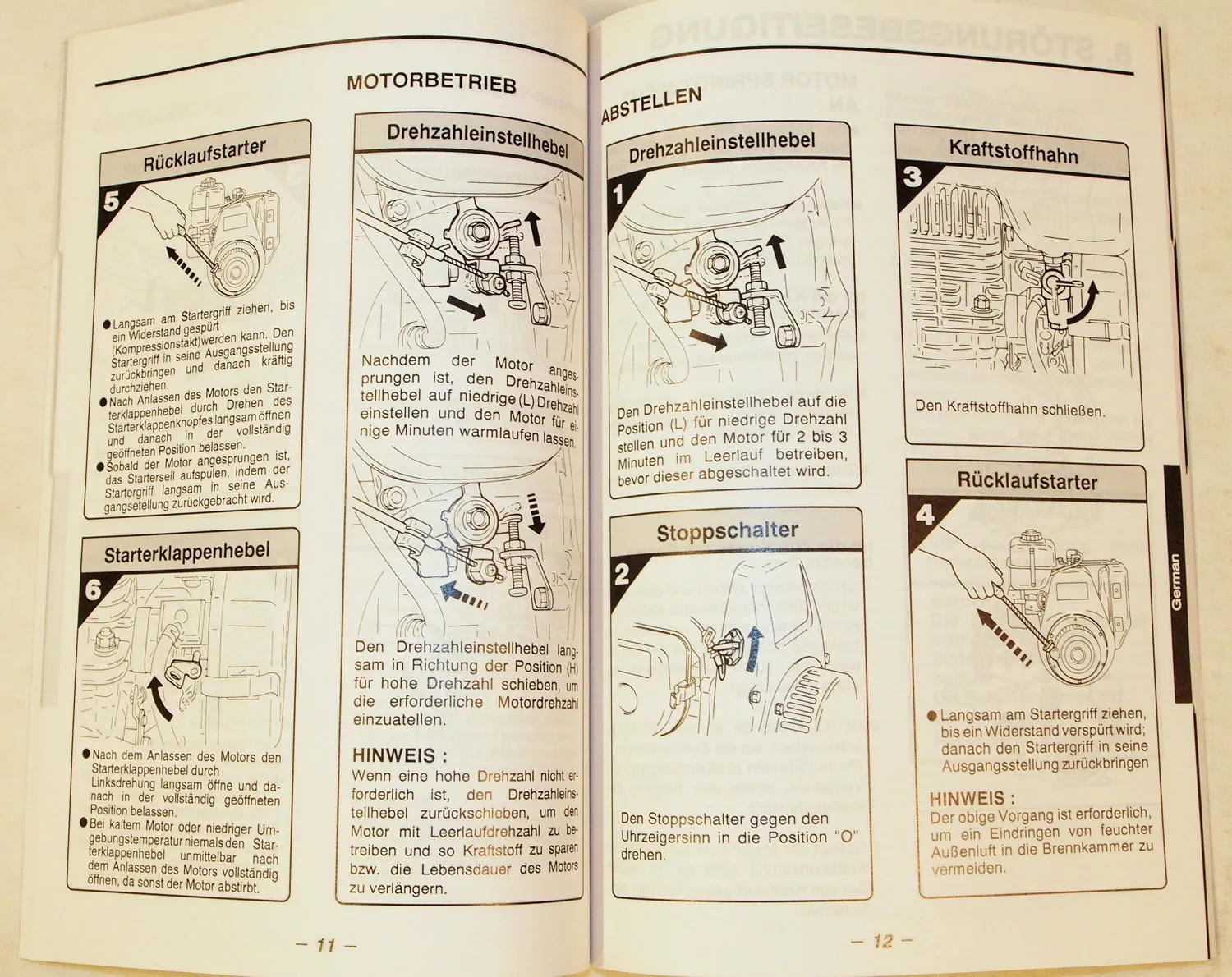 Robin EC12 Bedienungsanleitung Instructions for Use Manuael d uso 2000
