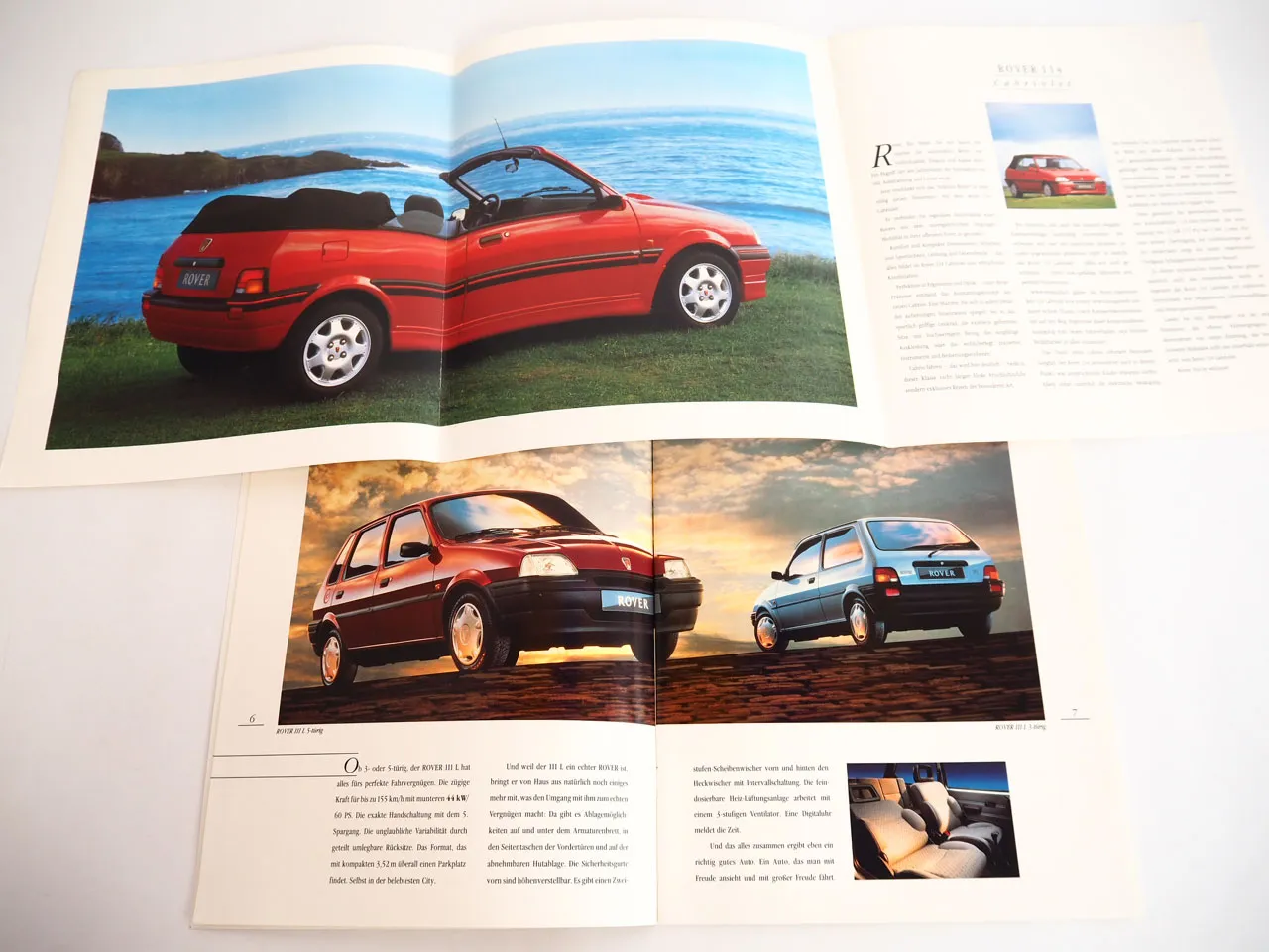 Rover 100 Serie 111 114 Cabrio 2x Prospekt 1991/94