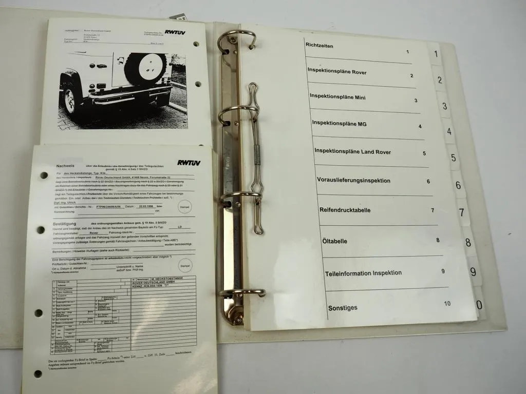 Rover Mini Landrover Umrüstungen Freigaben Teilegutachten Inspektionspläne