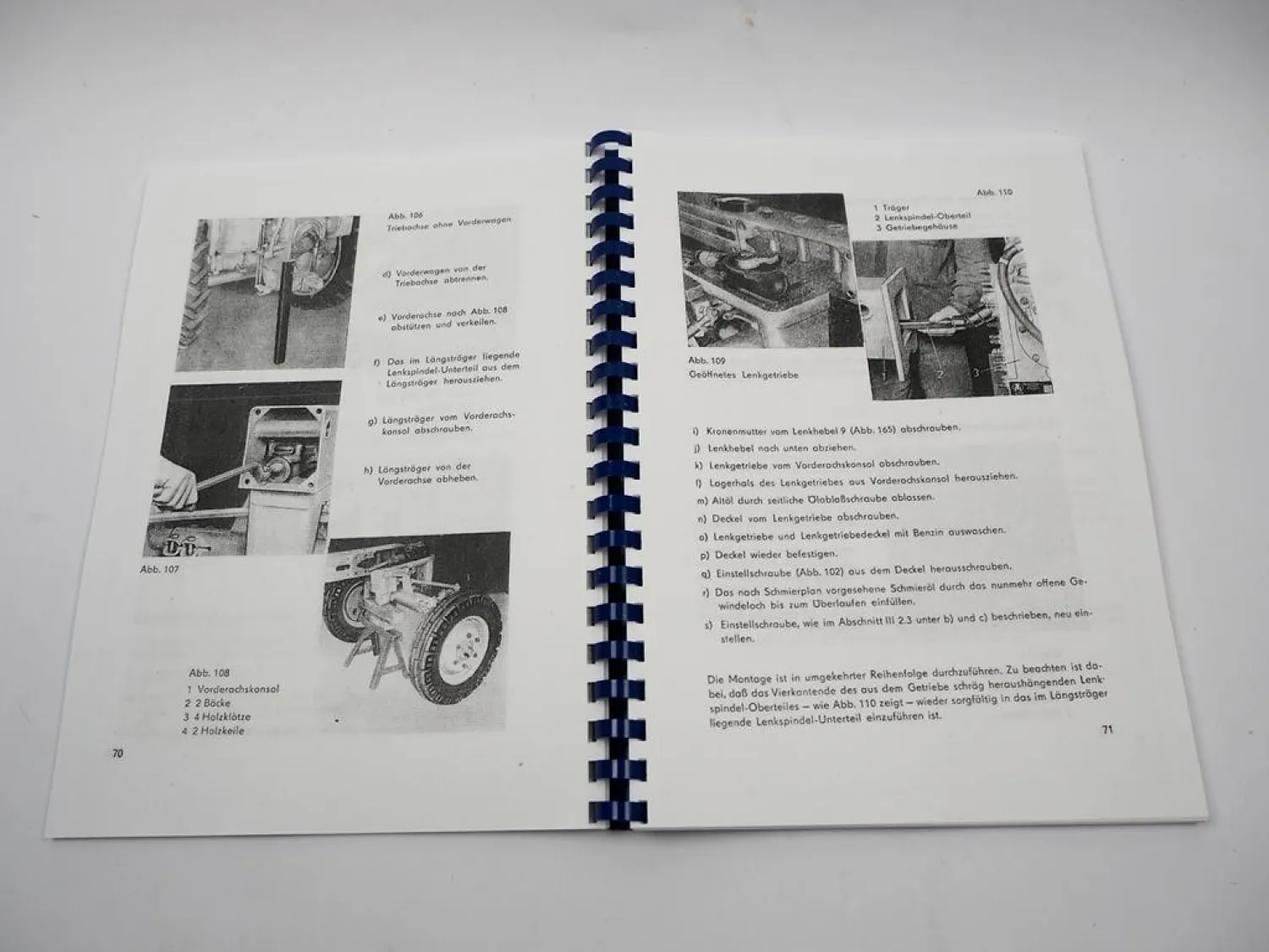 RS09/124 GT124 Geräteträger Bedienungsanleitung Betriebsanleitung 1969