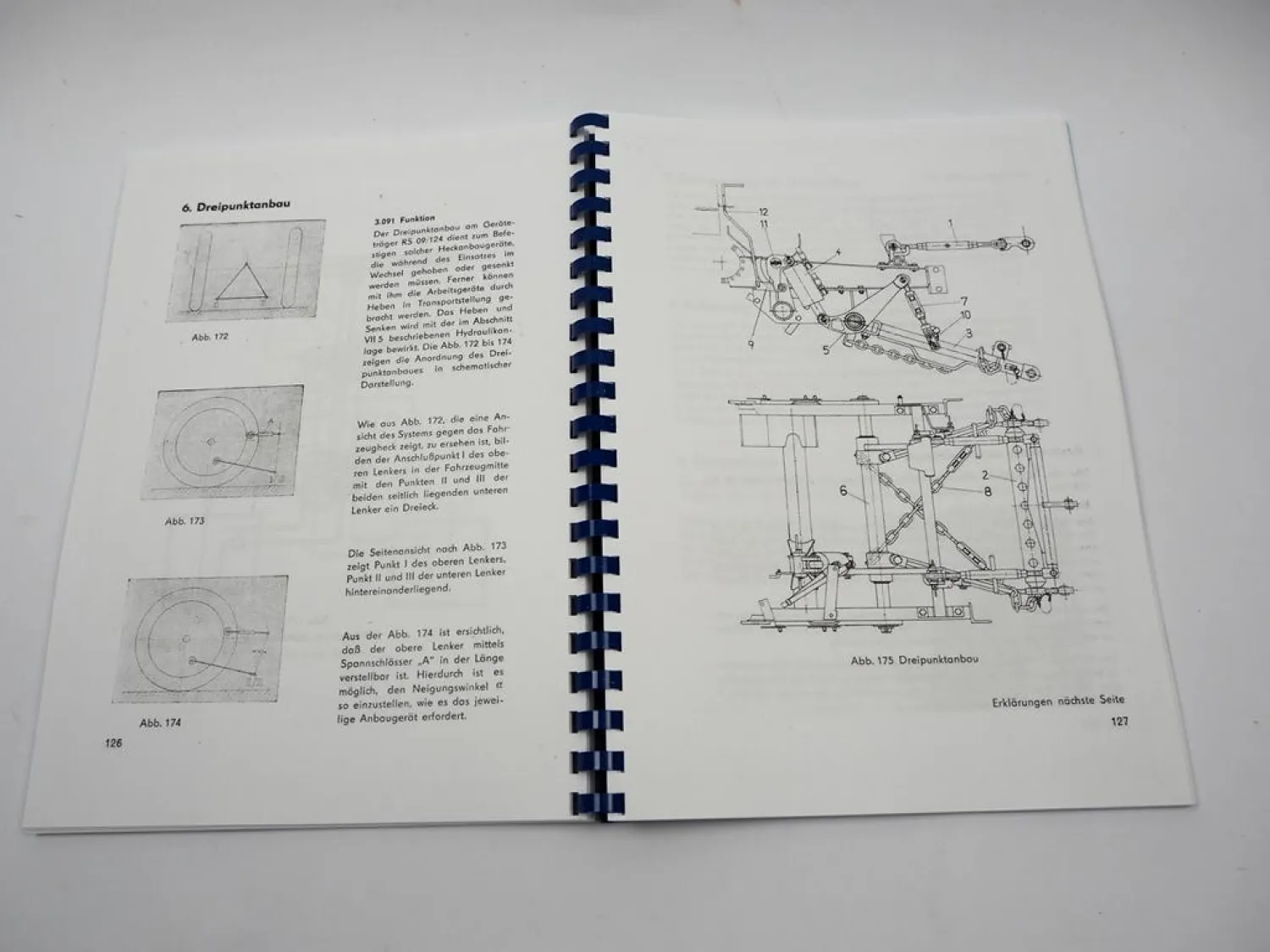 RS09/124 GT124 Geräteträger Bedienungsanleitung Betriebsanleitung 1969